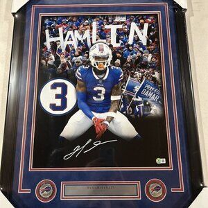 Damar Hamlin autograph signed Buffalo Bills 16x20 photo framed Beckett